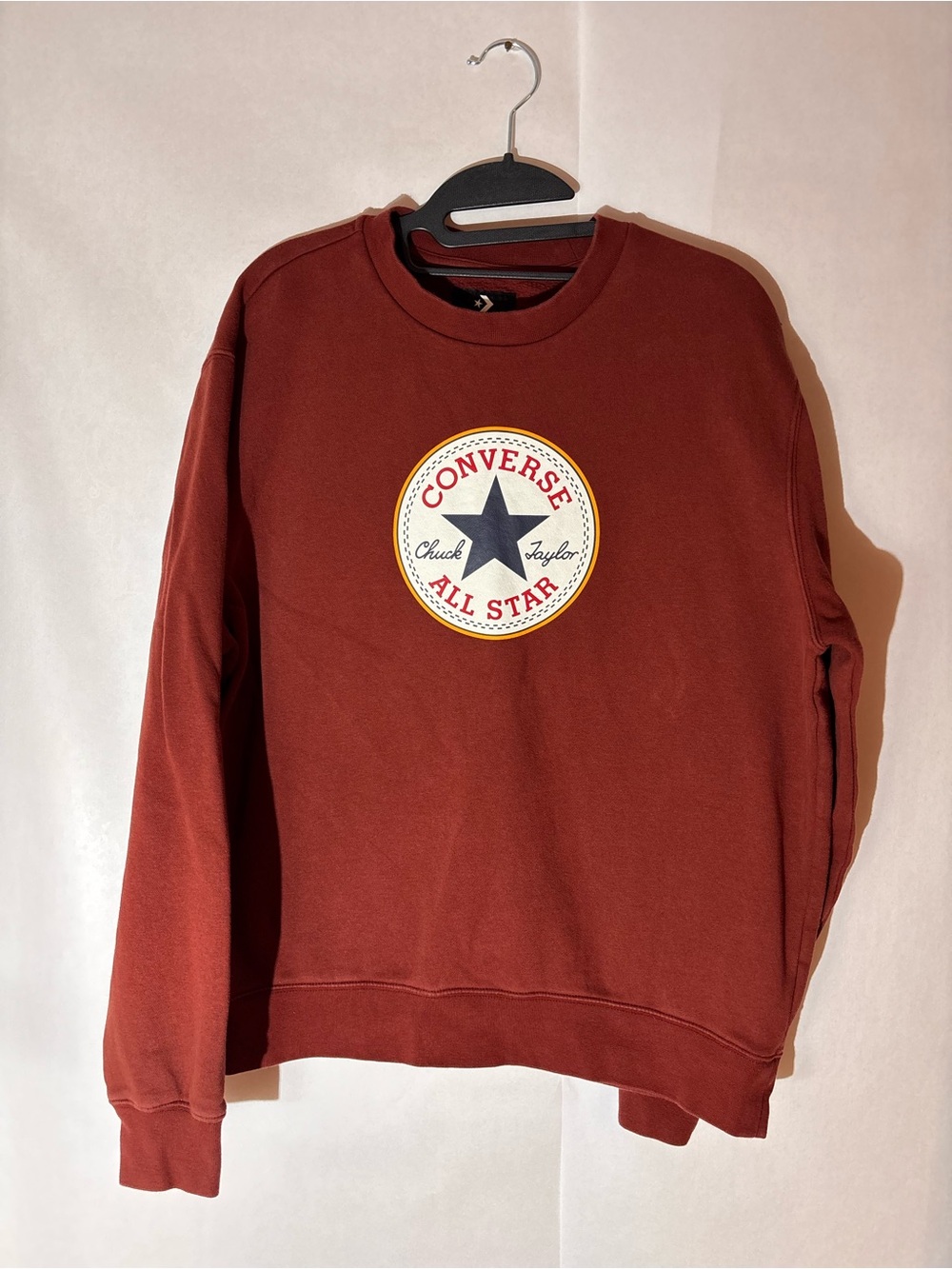 Converse unisex Brick Red All Star Crewneck Sweatshirt